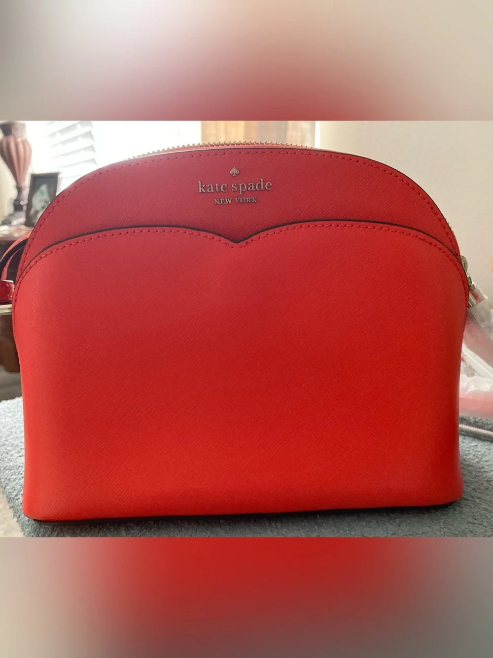 kate spade Red Saffiano Dome Crossbody NWT